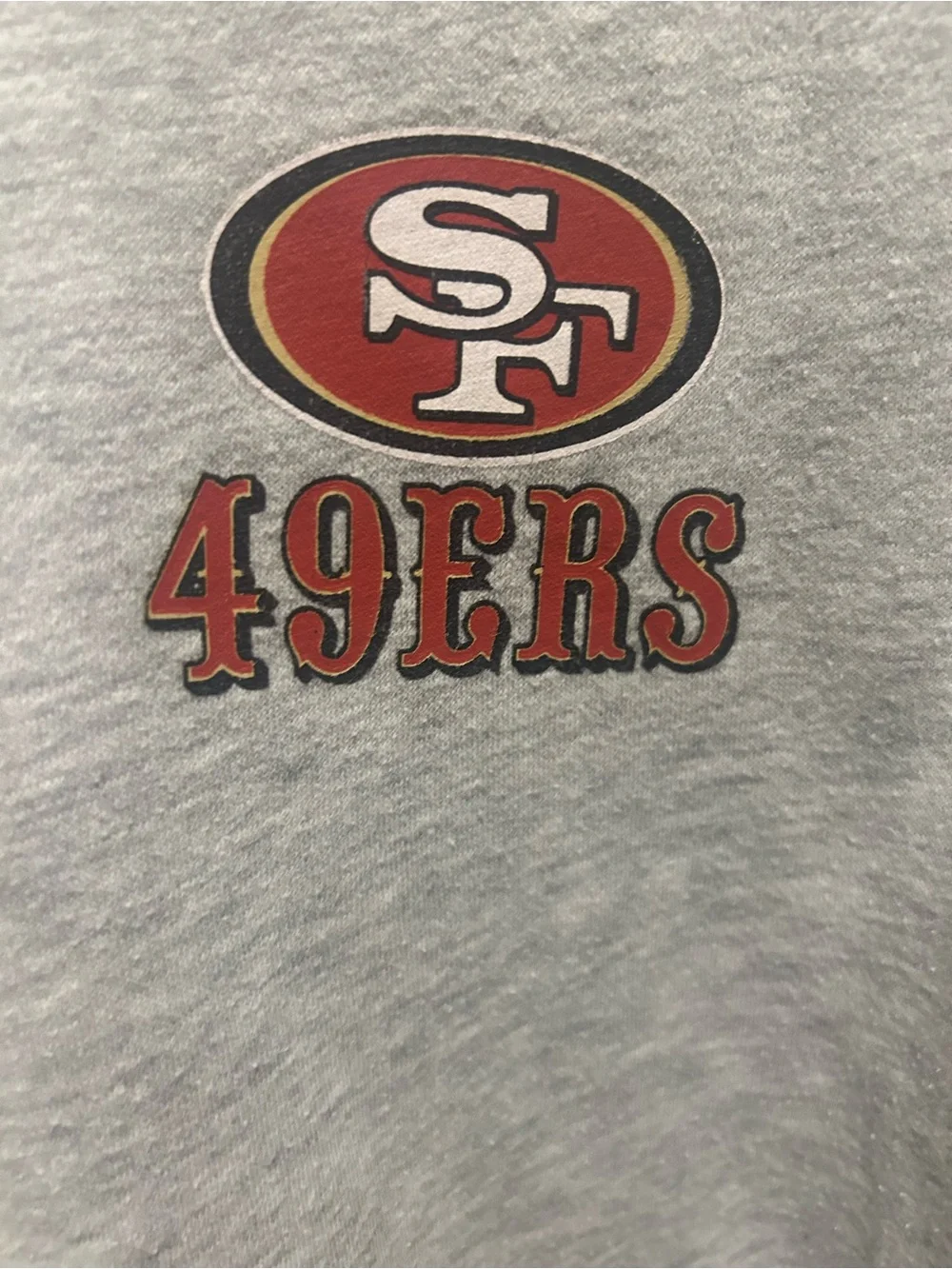 NBA San Francisco 49ers Gray Hoodie with Red Logo